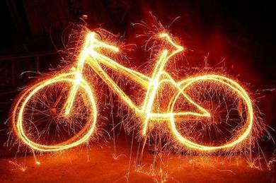 Mountainbike vuurwerk